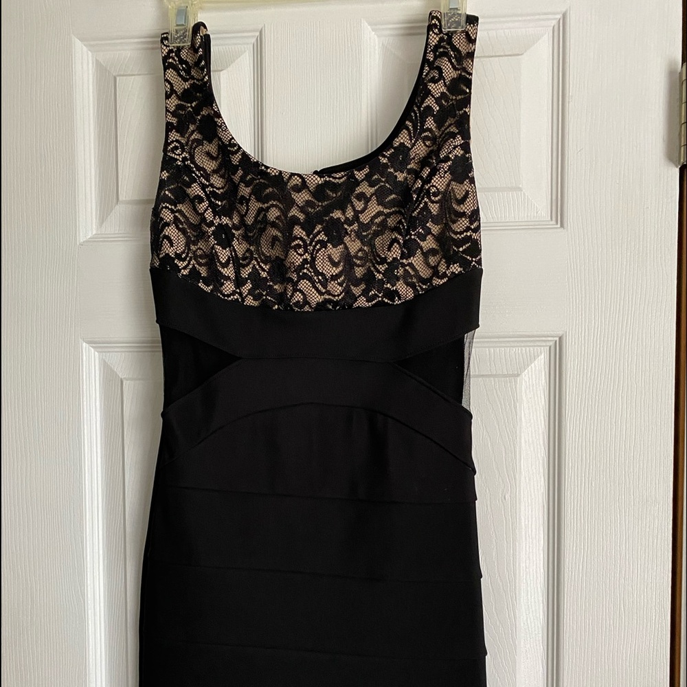 Black w/tan lace dress